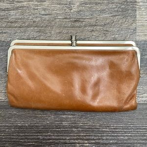 HOBO Brown Leather Clutch Wallet